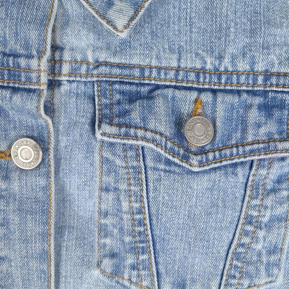 Gap‎ Girls Denim Jacket XXL Blue Trucker Jean Button Up Cotton